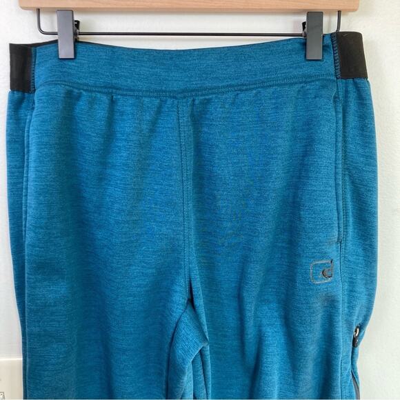 AND1 Mens M Blue Adjustable Cuff Fleece Jogger Sweatpants Basketball Athletic - Picture 3 of 11